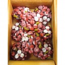 Glass Fuchsia with Flowers Bead